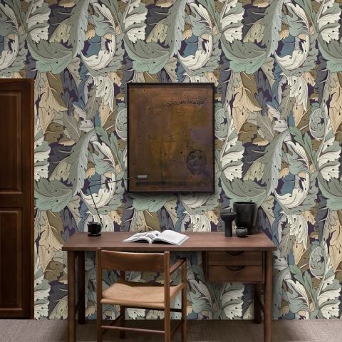 Artistiek bloemig designbehang Arts and Craft Victoriaans Aanbieding