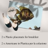 Set van 2 maritieme design placemats tafel 42x30cm Acquario Verkoop