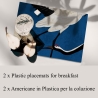 Set van 2 wasbare placemats 42x30 cm Aironi Blu Verkoop