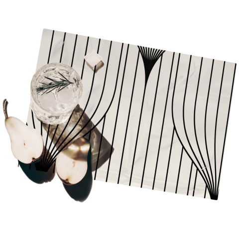 Set van 2 wasbare placemats vintage design 42x30 Art Déco Aanbieding