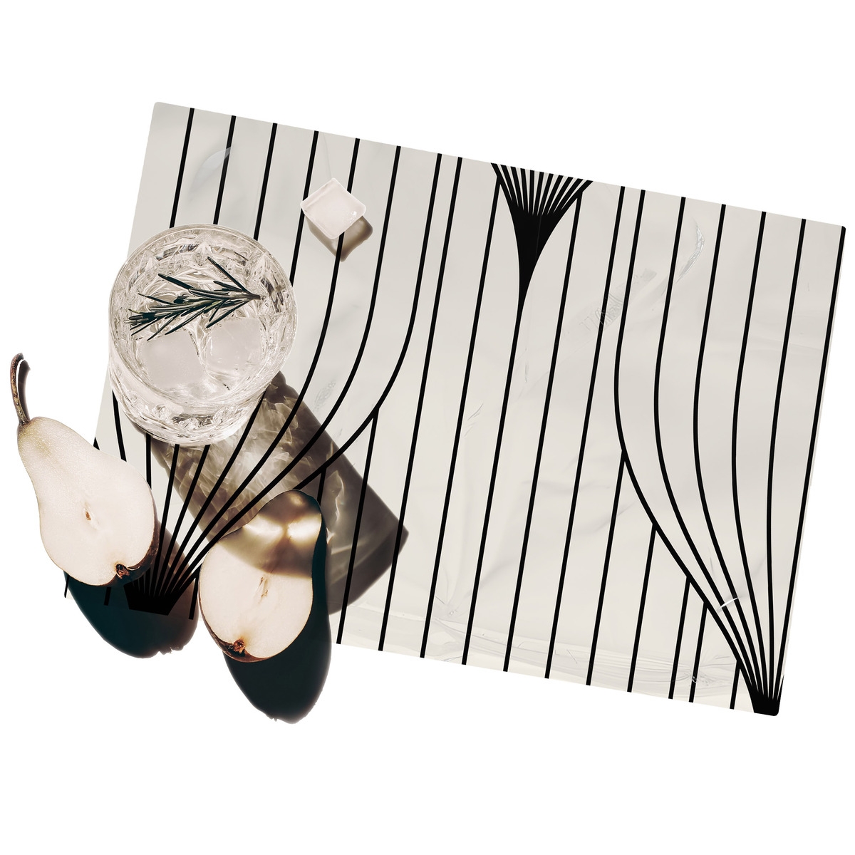Set van 2 wasbare placemats vintage design 42x30 Art Déco Aanbieding