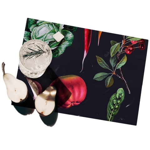 Set van 2 kunststof placemats met natuurlijk design 42x30cm Keuken Aanbieding