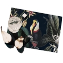Set van 2 wasbare placemats jungle dieren 42x30 Dark Jaguar Aanbieding