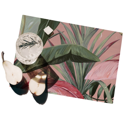 Set van 2 placemats voor ontbijt 42x30 Forest Rose Aanbieding