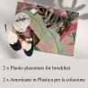 Set van 2 placemats voor ontbijt 42x30 Forest Rose Verkoop