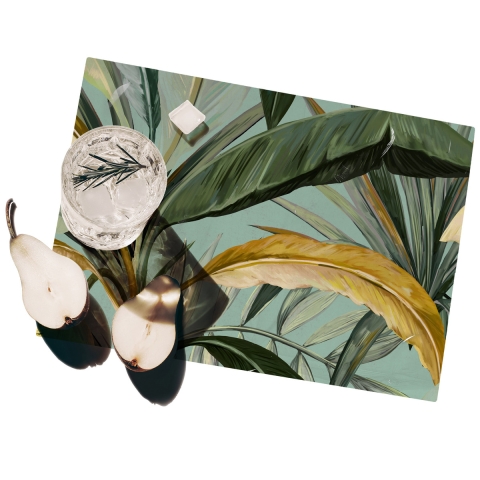 Set van 2 botanische placemats 42x30, Foresta Verde-design Aanbieding