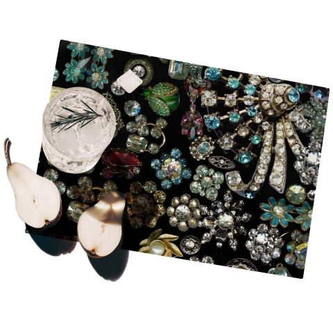 Set van 2 elegante wasbare placemats voor ontbijt Gioielli Aanbieding