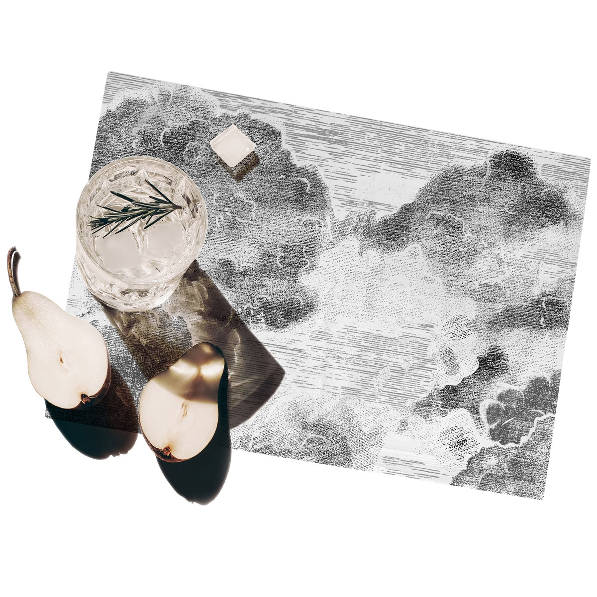 Set van 2 elegante vintage ontbijtplacemats Nuvole Aanbieding