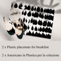 Set van 2 moderne ontbijtplacemats 42x30cm Queen Verkoop