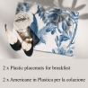 Set van 2 wasbare placemats in natuurlijke stijl Royal Garden Verkoop