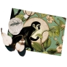 Set van 2 groene placemats voor ontbijttafel met aapjesmotief Aanbieding