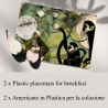 Set van 2 groene placemats voor ontbijttafel met aapjesmotief Verkoop