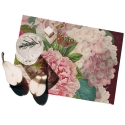 Set van 2 wasbare placemats in bloemenstijl, Velvet kunststof Aanbieding