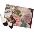 Set van 2 wasbare placemats in bloemenstijl, Velvet kunststof Aanbieding