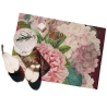 Set van 2 wasbare placemats in bloemenstijl, Velvet kunststof Aanbieding