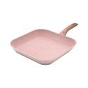 Roze granietlook antiaanbak grillpan 28x28 Bisetti Stonerose Aanbieding