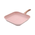 Roze granietlook antiaanbak grillpan 28x28 Bisetti Stonerose Aanbieding