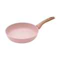 Antiaanbakpan 24cm granieteffect roze Bisetti Stonerose Aanbieding