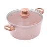 Stonerose 10-delige inductiepannenset met roze granietlook Voorraad