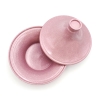 Antiaanbak tajine van roze keramiek 26cm Bisetti Stonerose Aanbod