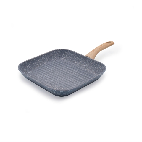 Antiaanbak grillpan van aluminium met steeneffect Pierre Gourmet Aanbieding