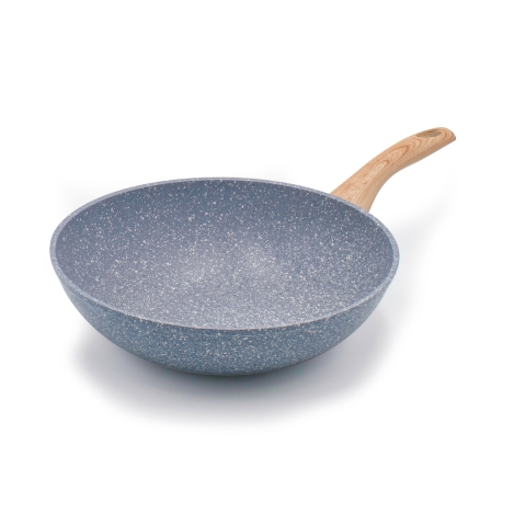 Anti-aanbak aluminium wokpan 28cm steeneffect Pierre Gourmet Aanbieding