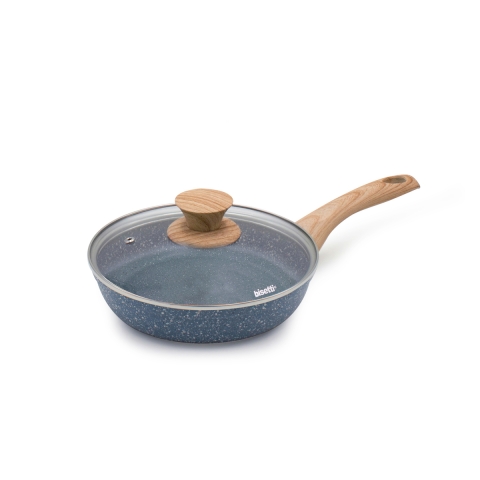 Anti-aanbak koekenpan 20 cm met steeneffect en deksel Pierre Gourmet Aanbieding