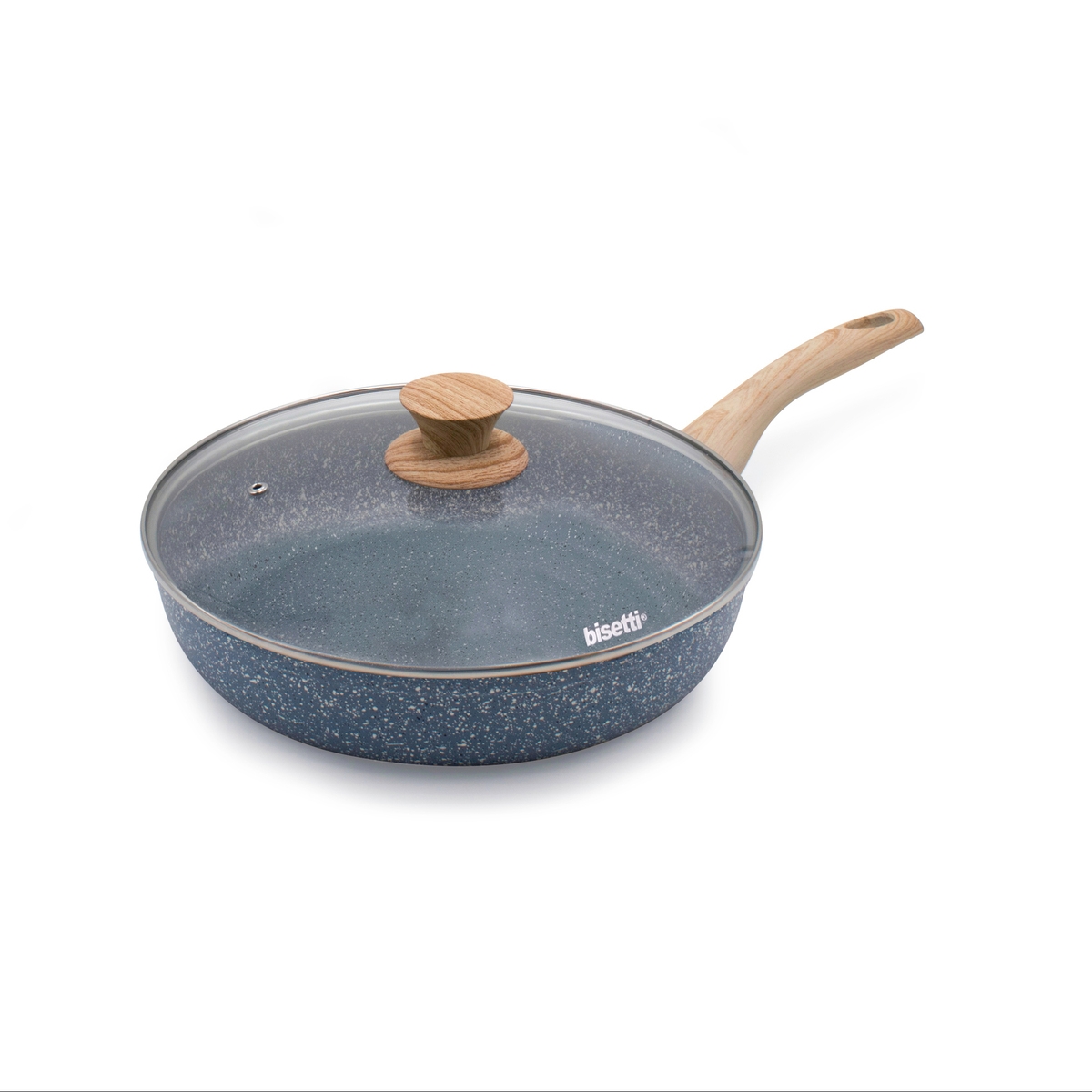 Anti-aanbak aluminium koekenpan 28cm met deksel Pierre Gourmet Aanbieding