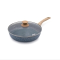 Anti-aanbak aluminium koekenpan 28cm met deksel Pierre Gourmet Aanbieding