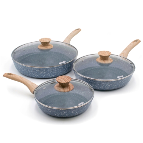 Set van 3 antiaanbak koekenpannen met deksel Pierre Gourmet Aanbieding