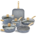 Set van 10 stuks antiaanbak aluminium pannen Pierre Gourmet Aanbieding
