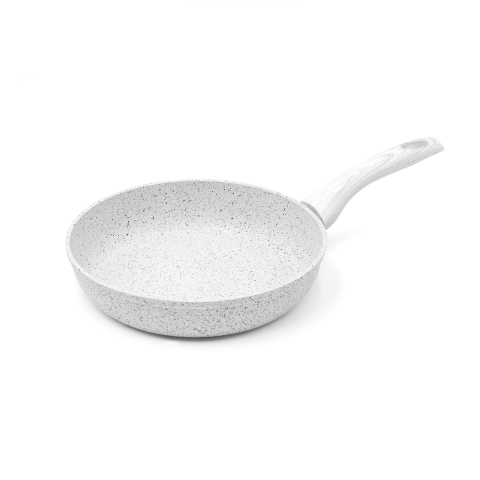 Antiaanbak koekenpan 24cm aluminium met witte houten handvat Stonewhite Aanbieding