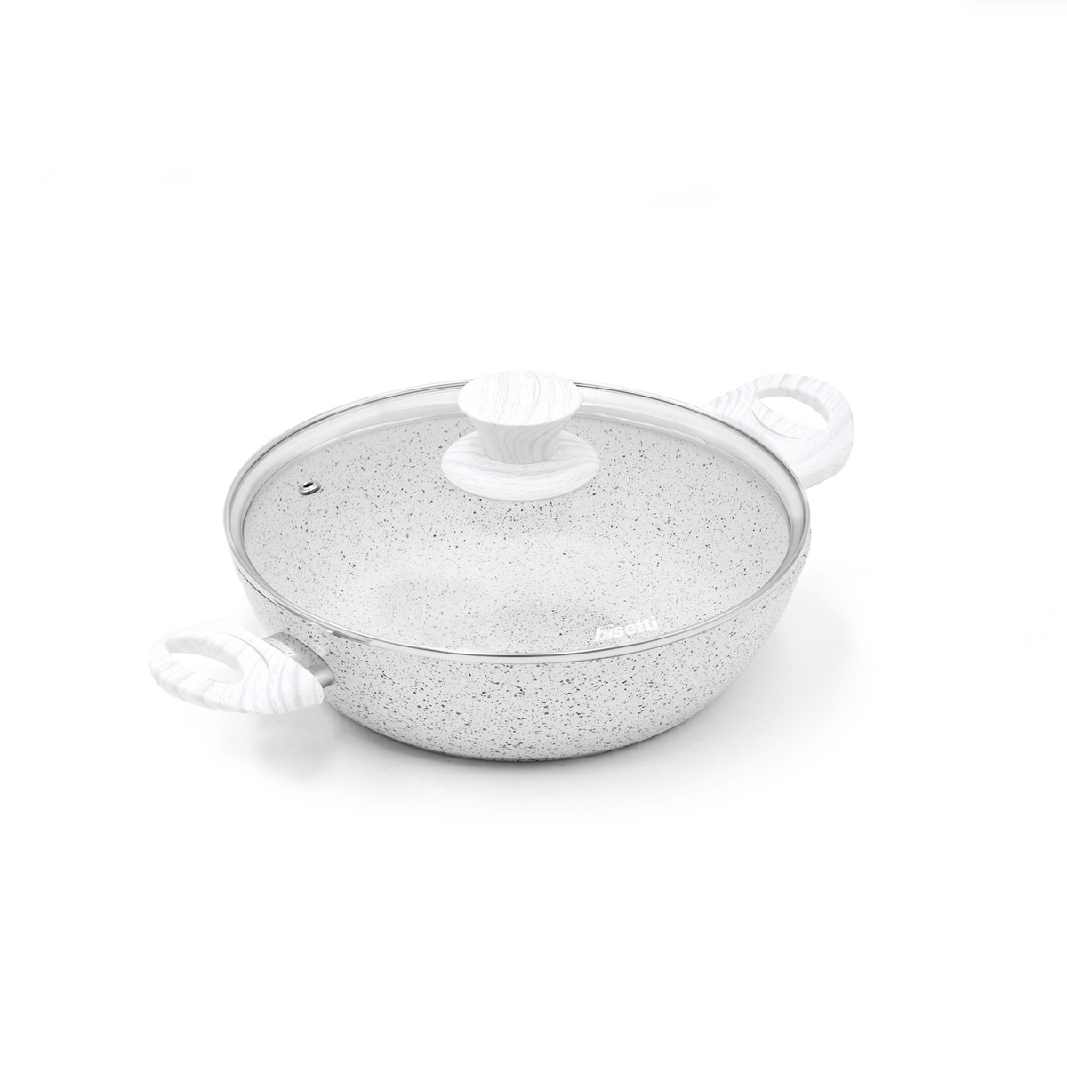 Anti-aanbak aluminium koekenpan 24 cm Bisetti Stonewhite Aanbieding Anti-aanbak aluminium koekenpan 24 cm Bisetti Stonewhite Aanbieding