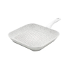 Stonewhite antiaanbak grillplaat 28x28 cm met wit houten handvat Aanbieding