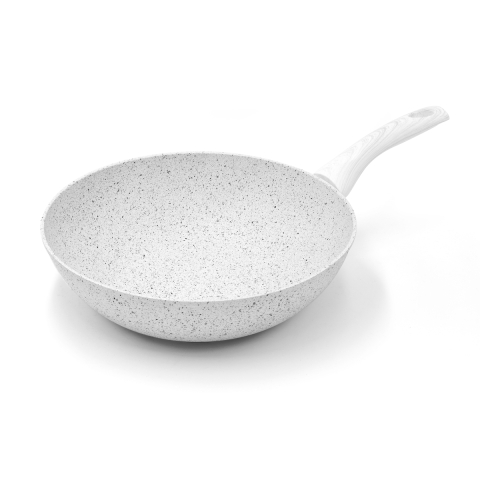 Bisetti Stonewhite Wokpan 28cm Aluminium Antiaanbaklaag Aanbieding
