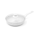Antiaanbak aluminium koekenpan 24cm met witte houten handgreep Stonewhite Aanbieding