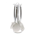 Set van 6 keukenhulpen silicone met metalen houder Stonewhite Aanbieding