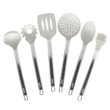Set van 6 keukenhulpen silicone met metalen houder Stonewhite Aanbod