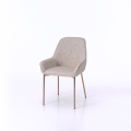Set van 4 moderne stoelen met armleuningen in beige kunstleer voor keuken Nath Aanbieding