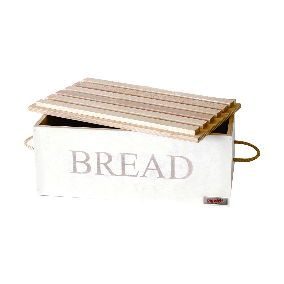 Broodtrommel met houten snijplank Bisetti Stonewhite Aanbieding Broodtrommel met houten snijplank Bisetti Stonewhite Aanbieding