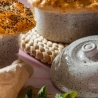 Set van 2 ovenbestendige stoofpotten in keramisch aardewerk Bisetti Stonewhite Voorraad