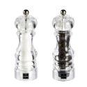 Set van transparante zout- en pepermolen 17,5 cm tafel Bisetti Aanbieding