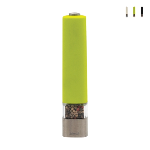 Elektrische peper- en zoutmolen, transparant design, 20 cm Bisetti Aanbieding