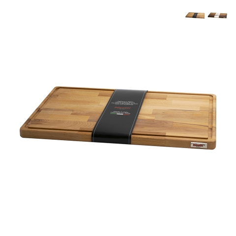 Groot houten snijplank keuken met sapgeul 50x35x2cm Bisetti Aanbieding