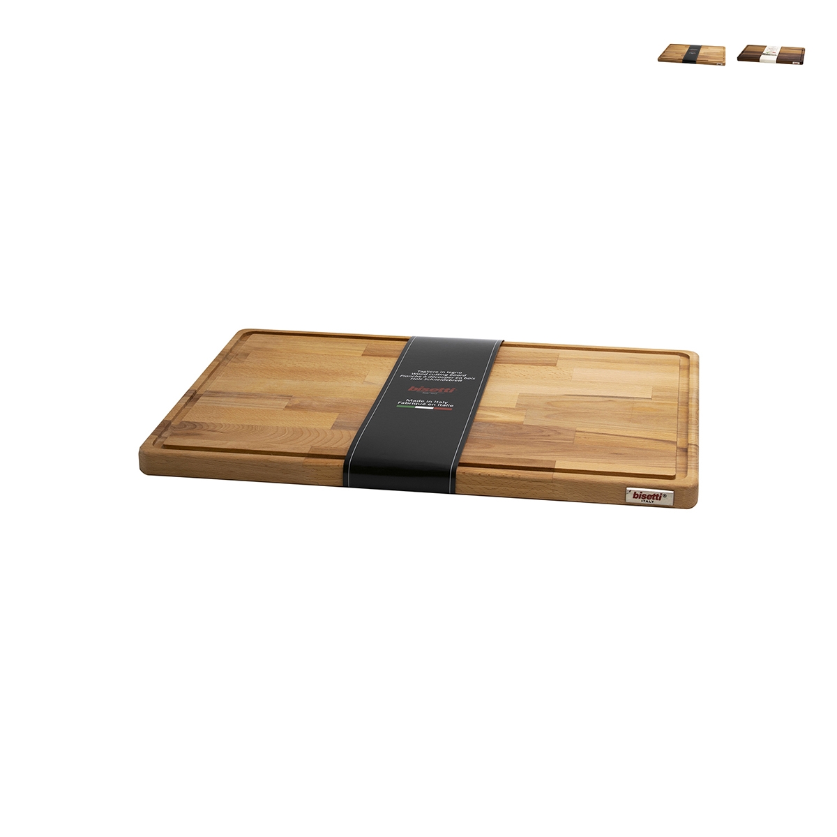 Houten snijplank met saprand 35x23x2cm Bisetti Aanbieding