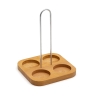 Bisetti set van 4-delige peper- en zoutmolens met beukenhouten basis Verkoop