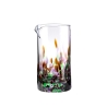 Glazen waterkan 0,5 liter multicolor 15 cm Banderoles Aanbieding