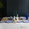 Set van 4 platte borden in Engelse stijl terracotta 27x27x2cm Blue Italian Kortingen