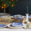 Set van 4 diepe borden in Engelse stijl van terracotta 23x23x2cm Blue Italian Verkoop