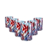 Set van 6 waterglazen in gekleurd glas creatief design 10cm Banderoles Voorraad